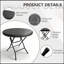 Table pliante ronde de 31,5 cm, idéale pour les cocktails, les bistrots et les fêtes en plein air (mariages, jardins, etc.). Facile à installer.-249477236