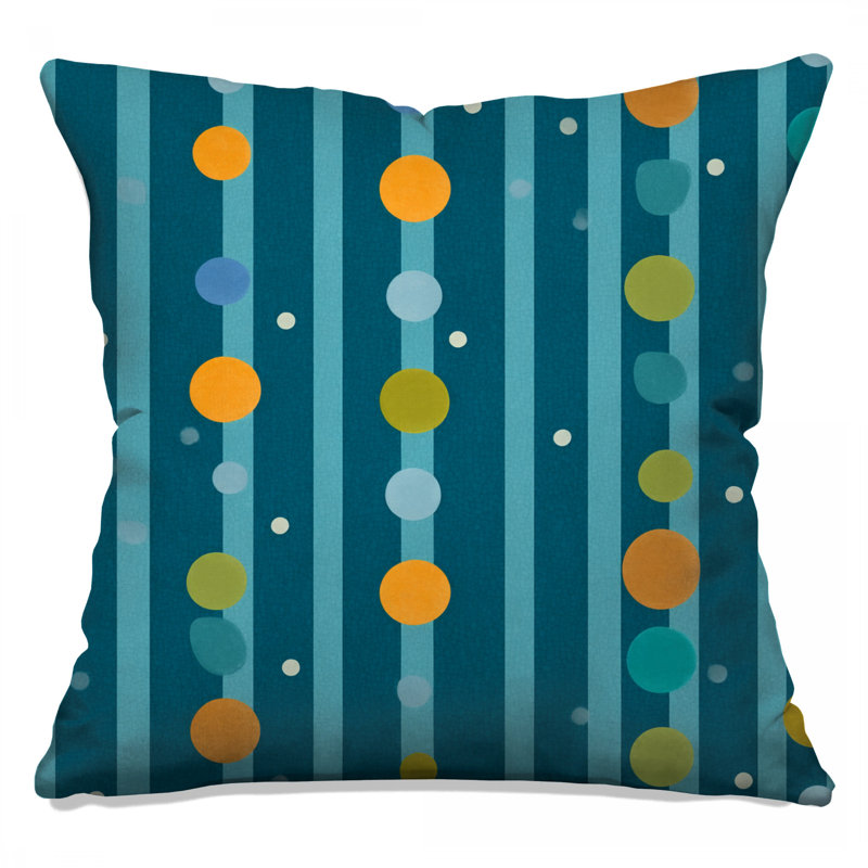 Coussin décoratif à pois, 20 x 20 inches