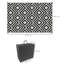 Zioutas Reversible Outdoor Rug w/Carry Bag, 182 x 274cm, Black & White