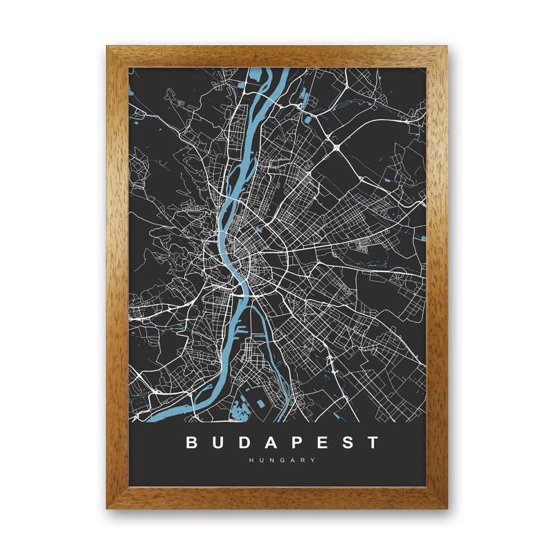 Budapest - Print, 34cm H x 25cm W x 3cm D, Brown Paper