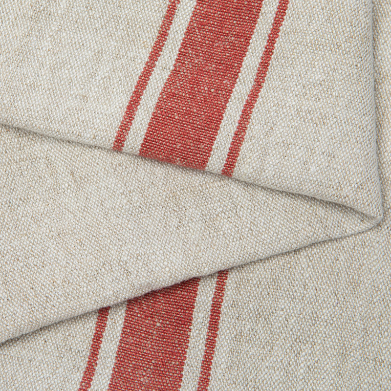 Cangelosi Striped Square Napkin, Red/Natural