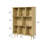 8-Cube Wooden Storage Organizer with Canted Legs