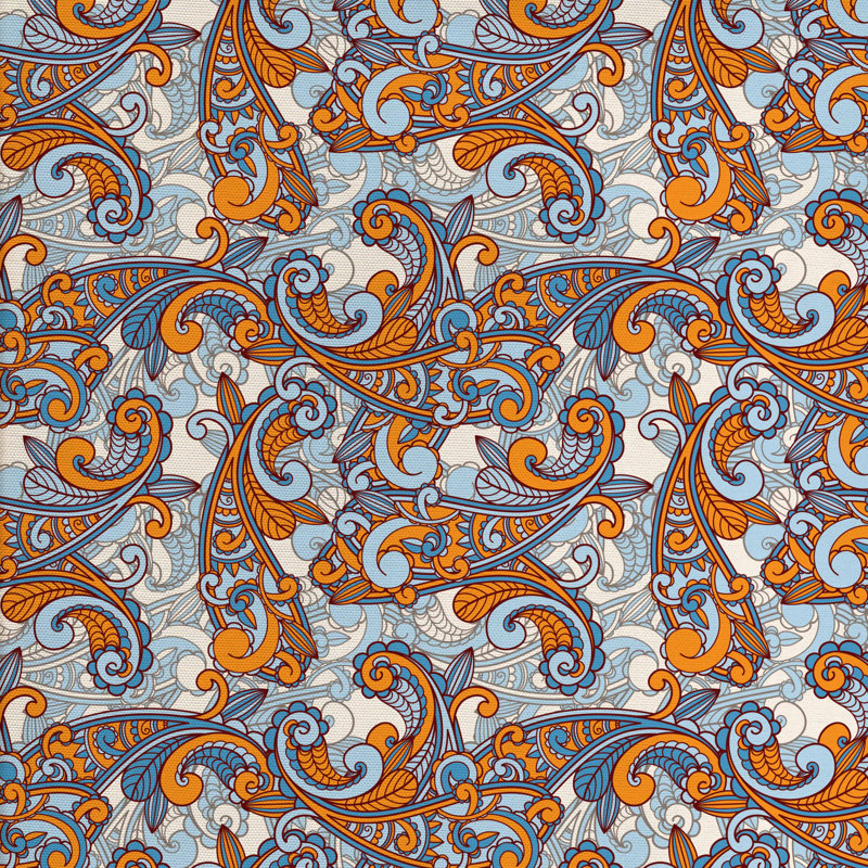 Le tourbillon de tourbillons en tissu botanique, H 36 po x l 58 po x P 1 po