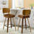 26" Swivel Upholstered Counter Height Bar Stool-1899799743