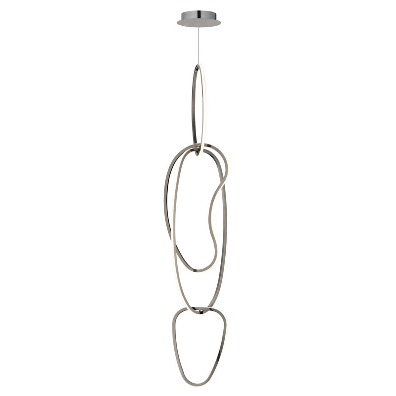 Unity-Multi-Light Pendant, Black Chrome