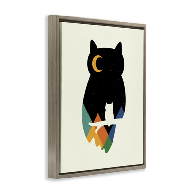 «Mountains in Owl Silhouette», art mural sur toile flottante, design par Andy Westface