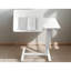 Plateau blanc pour ordinateur portable avec roulettes, réglable en hauteur pour la lecture et le travail dans un lit mobile