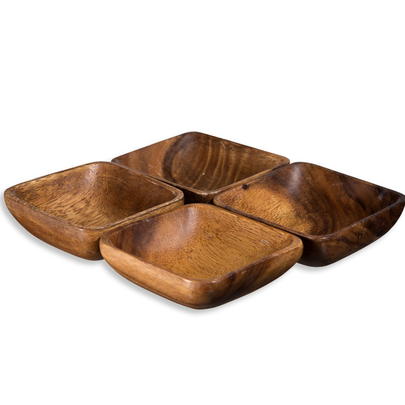 Bol à pâtes en bois carré d’acacia Duane