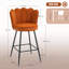Upholstered Counter Stool with Metal Frame-325673550