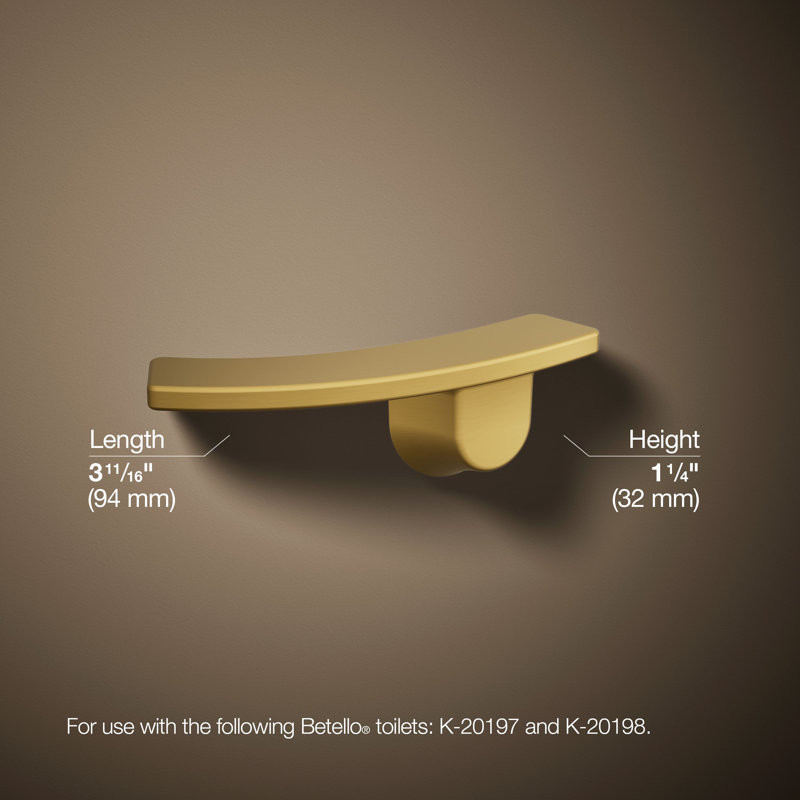 Betello Left-Hand Trip Lever, Vibrant Brushed Moderne Brass