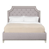 Audrey/Asher Queen Tufted Upholstered Low Profile Panel Bed