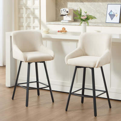 Swivel Counter Stool with Metal Frame