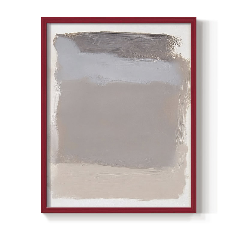 ABSTRACT Series DCCXVII, reproduction encadrée - bois massif, Rouge, H 30 po x l 24 po