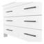 Commode double 6 tiroirs Wezz, chambre à coucher, blanc
