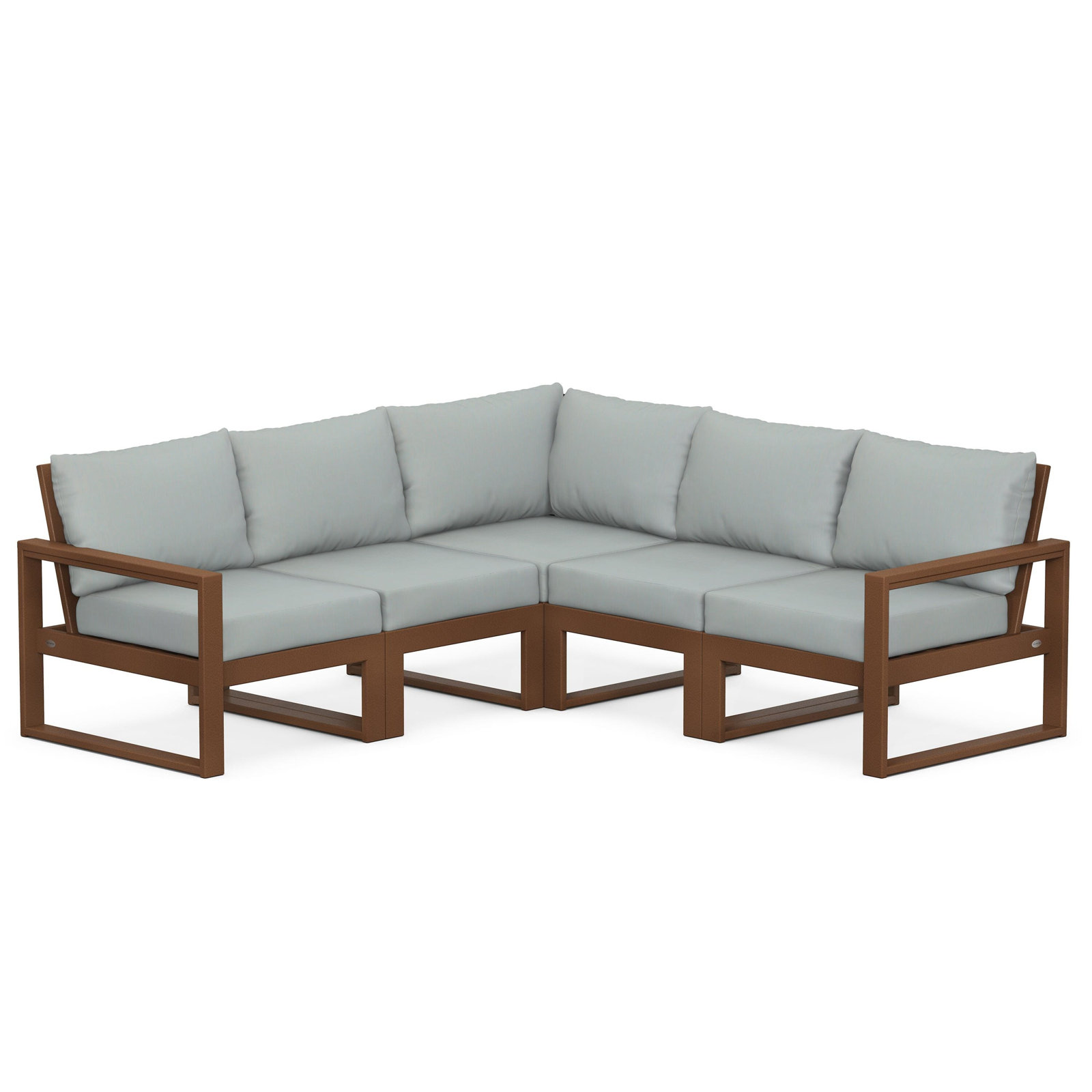 EDGE 5 - Person Seating Group with Cushions, Weathered Tweed, Slate Gray