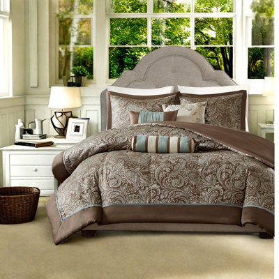 Ensemble de literie d'une pièce, cachemire jacquard en polyester, confort moderne