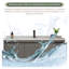 Meuble-lavabo mural moderne et minimaliste en bois d'hévéa gris avec lavabo en céramique intégré et armoire à pharmacie intelligente-1565208285