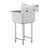 Stainless Steel Prep & Utility Sink, 1 Compartment Free Standing Small Sink Include Faucet & Legs, 21"X41" Commercial Single Bowl Sinks For Garage, Restaurant, Kitchen, Laundry