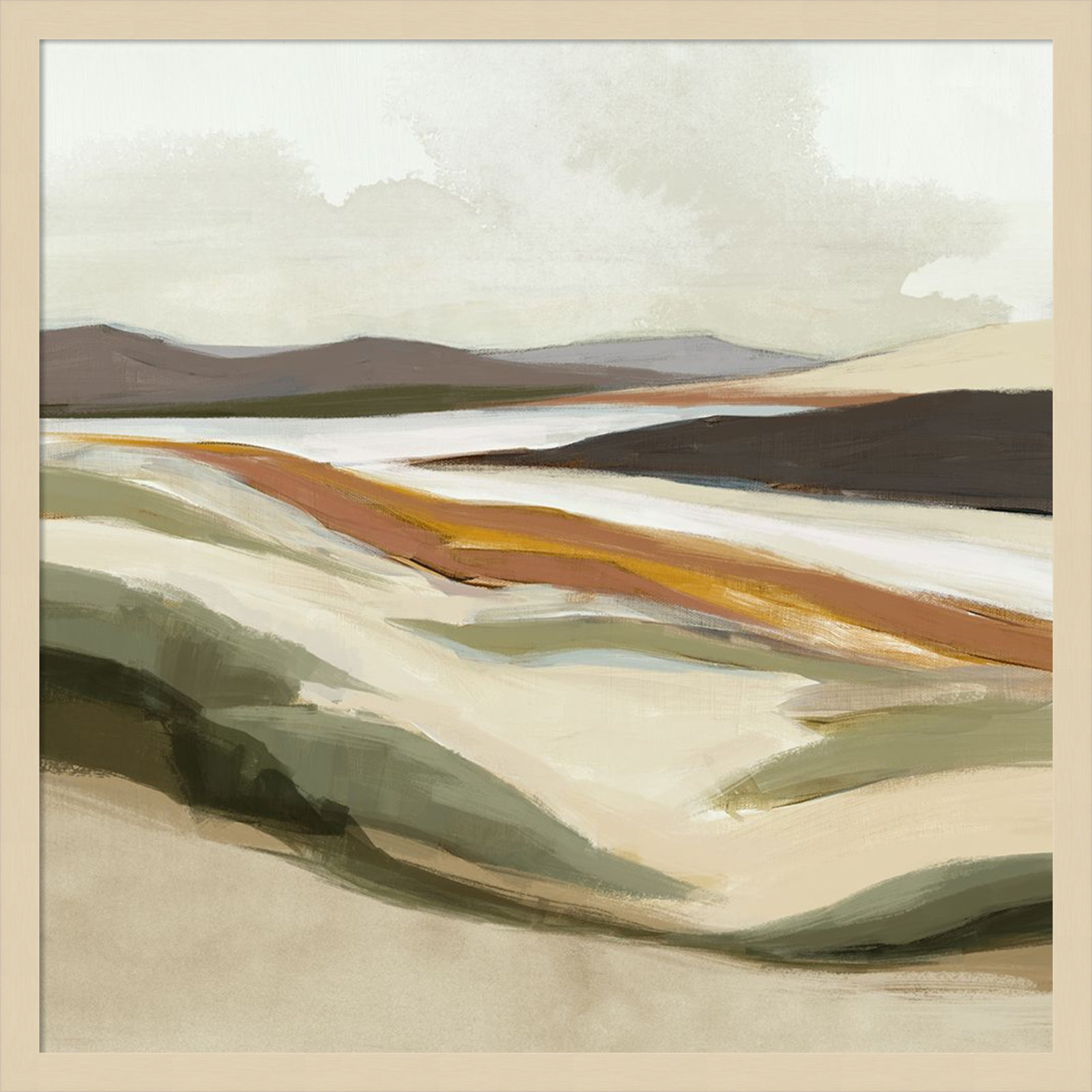 Fast Land Print by Jacob q, Brown, 25" H x 25" W