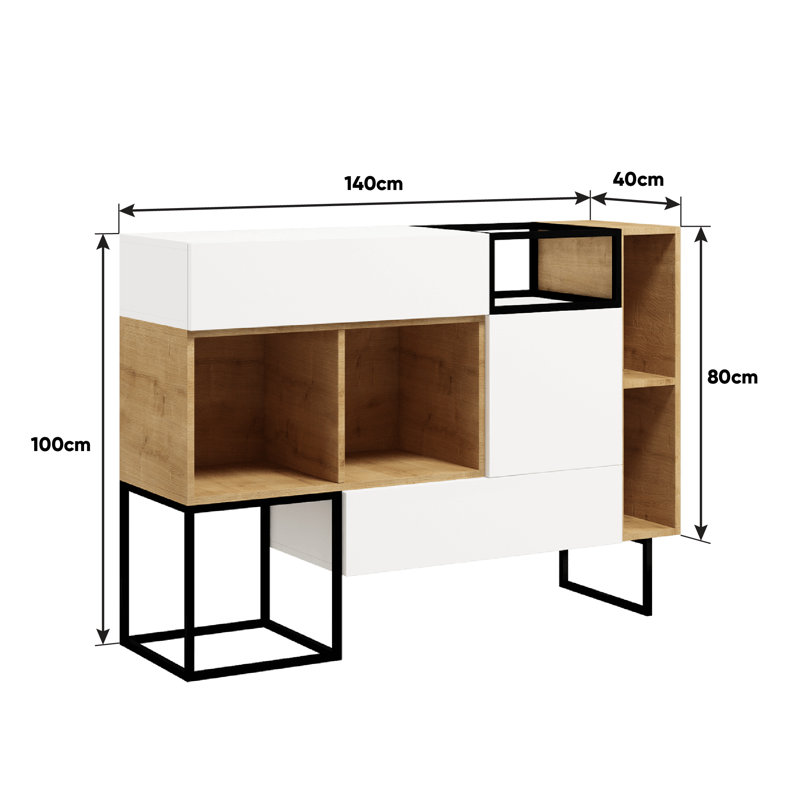 Harmanpreet 140cm W 2 - Drawer Chest of Drawers