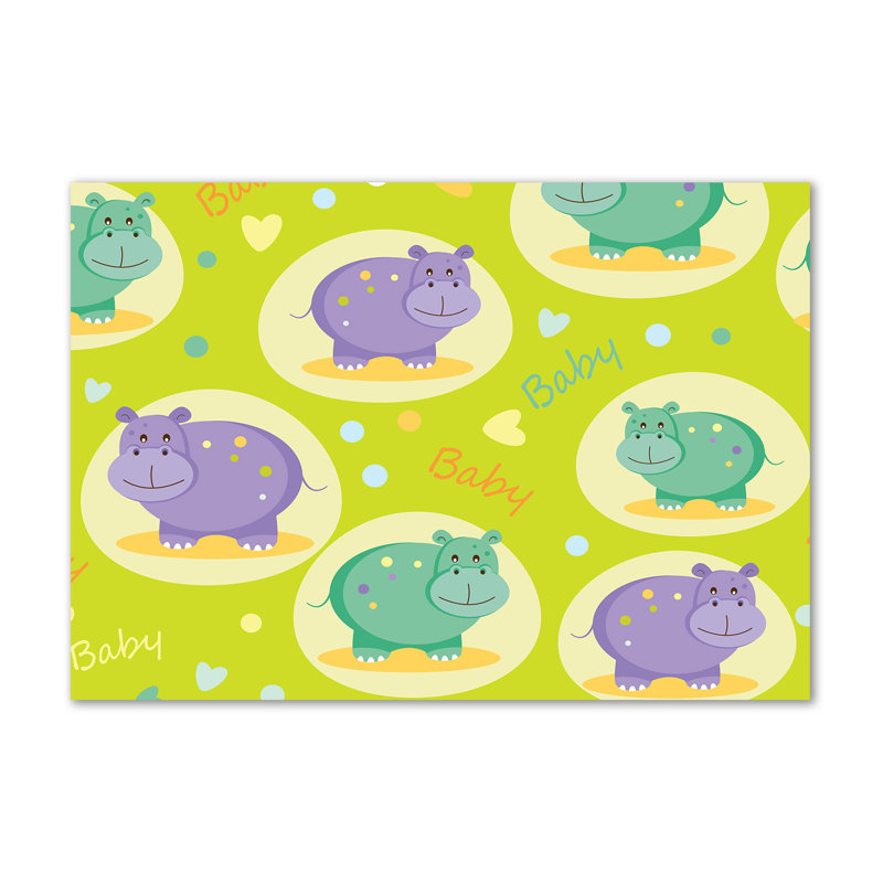 Hippos - Wrapped Canvas Print