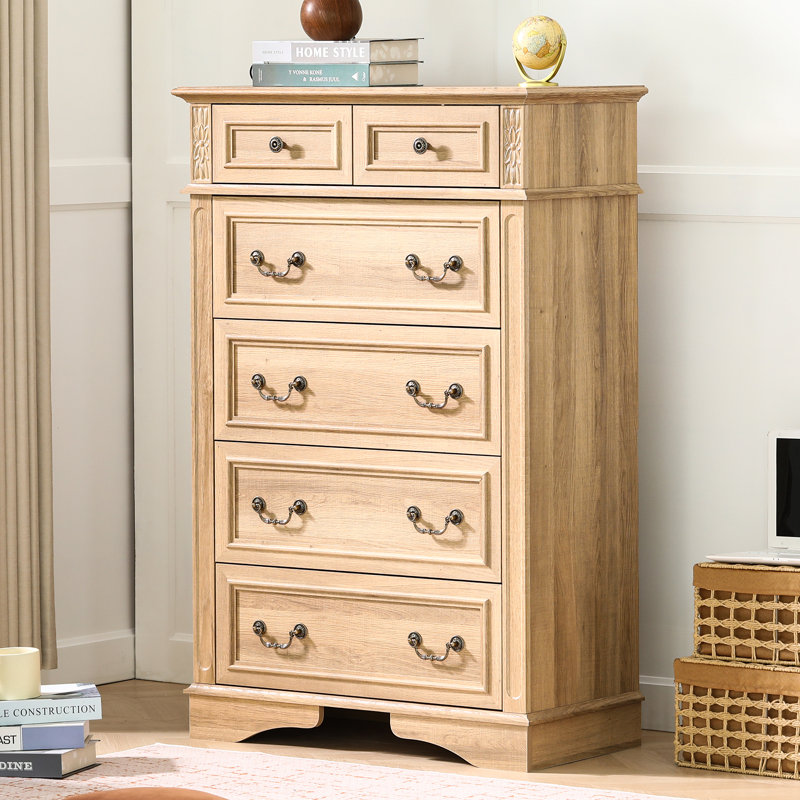 31.49'' W Farmhouse 6 - Drawers Dresser, Natural
