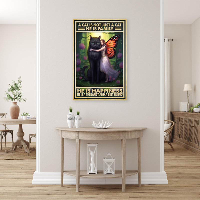 «A Cat Is Not Just A Cat On», impression sur toile, H 36 po x l 24 po x P 1,25 po