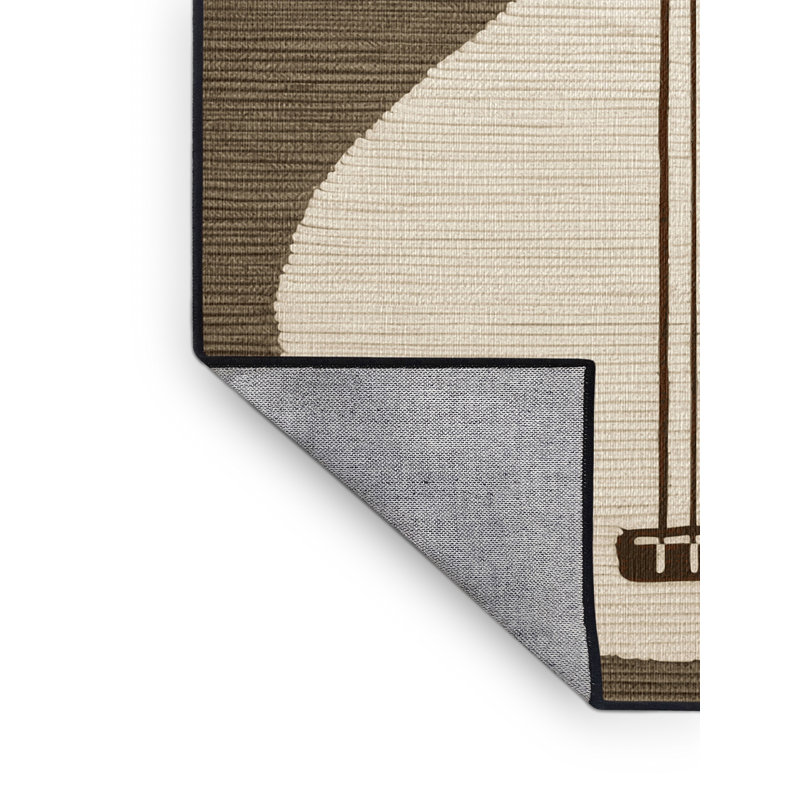  Tapis lavable Sitar Music, Carré 3 pi