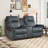 Manual Reclining Sofa And Loveseat Living Room Set With Classic Microfiber-113430271