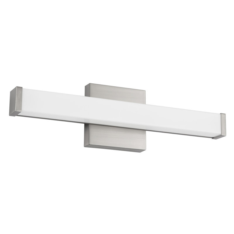 Geri 18-in Black dimmable LED Wall Sconce, Nickel, 18-in