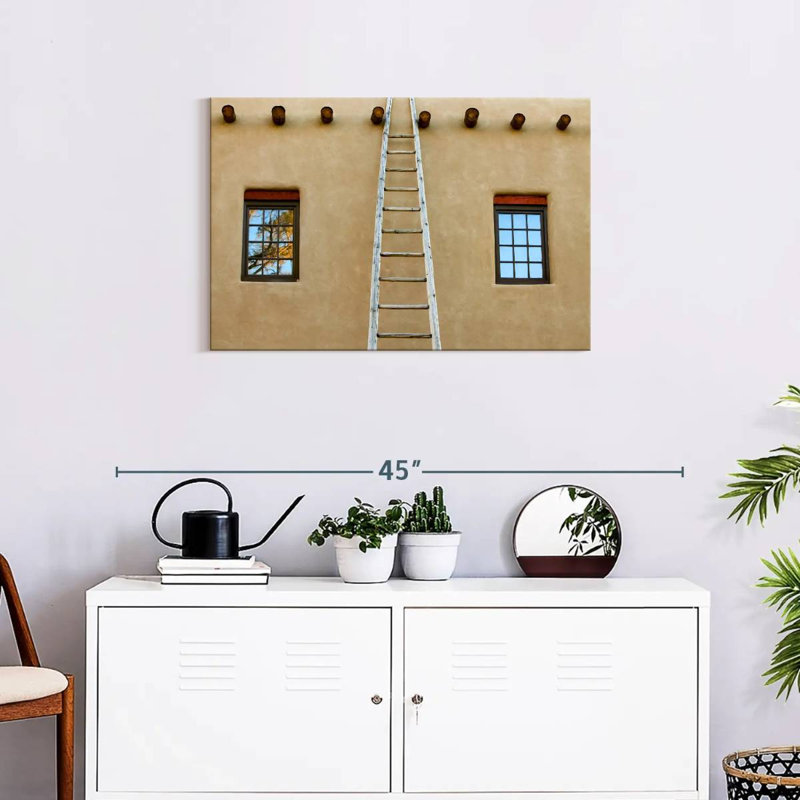 Adobe House Staircase, 20" H x 30" W