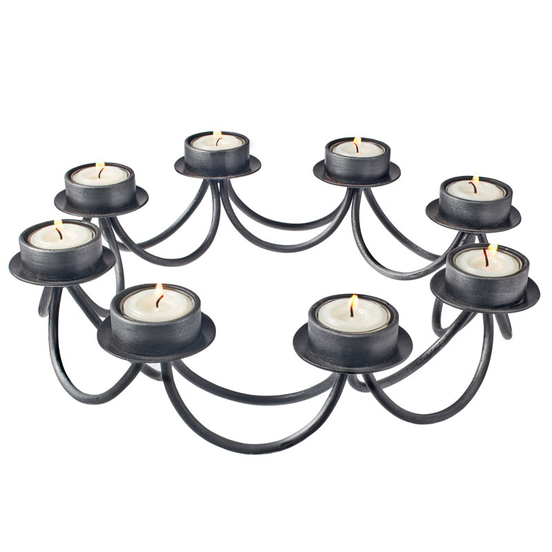 Jasper 2.8'' H Metal Tabletop Tealight Holder