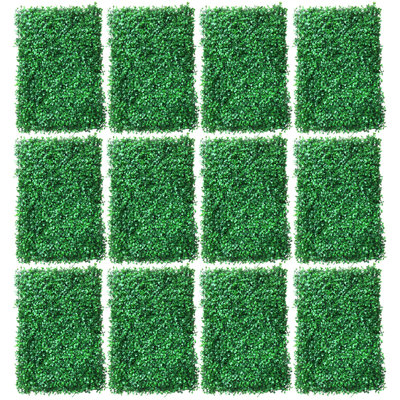 23.62" x 15.75" Artificial Hedge Leaves Grass Wall Panels