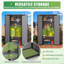 Armoire de rangement extérieure verticale en résine 70 po H avec tablettes réglables, armoire de rangement verrouillable et imperméable pour outils de jardin