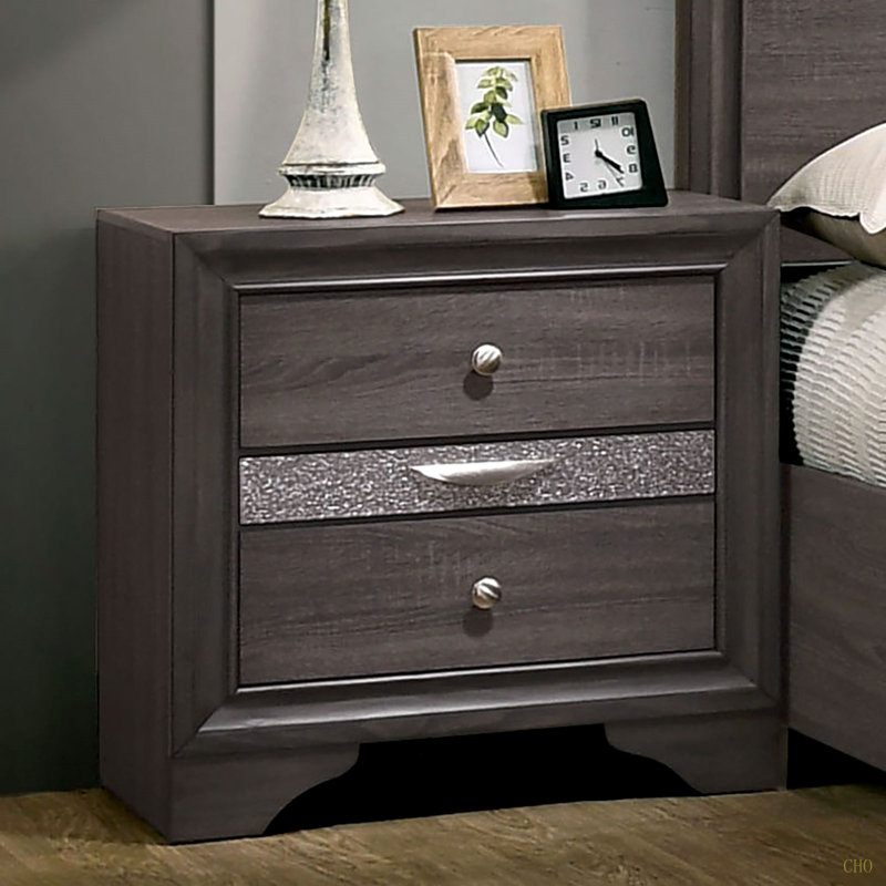 Table de chevet contemporaine 1Pc, Gris