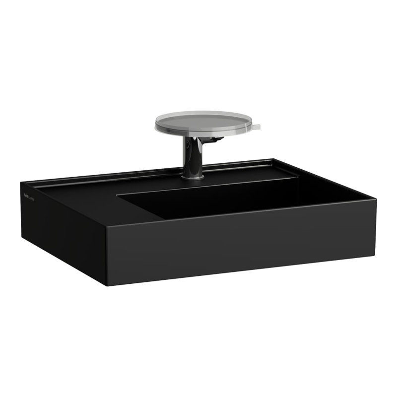 Kartell Laufen 35.3'' L Bathroom Sink, Matte Black, Single Hole Faucet