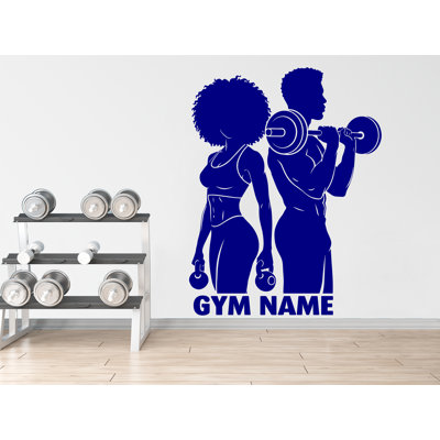 Adhésif mural Couple afro American Gym
