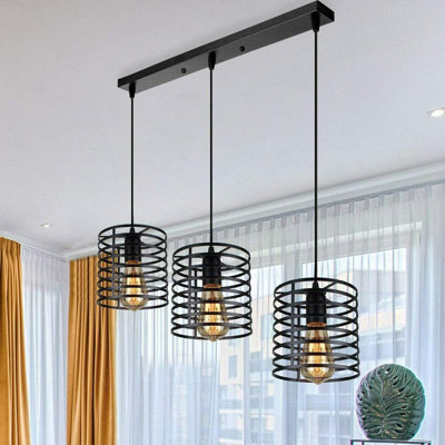 Kaylynn 3 - Light Black Pendant
