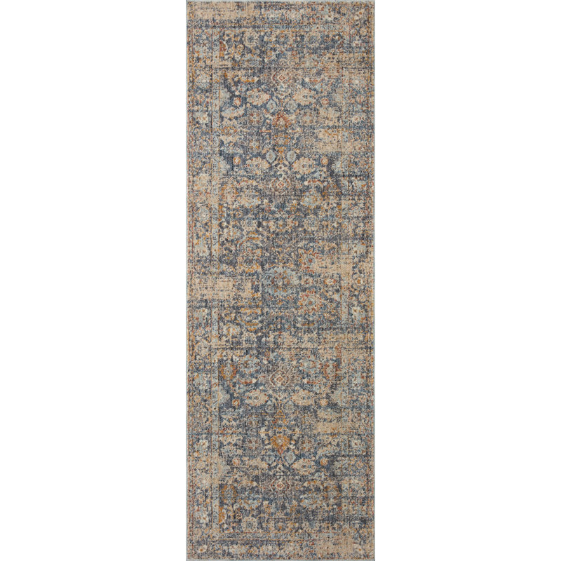 Angela Rose x Loloi Blake Navy / Multi Area Rug, Runner 2'7" x 10'