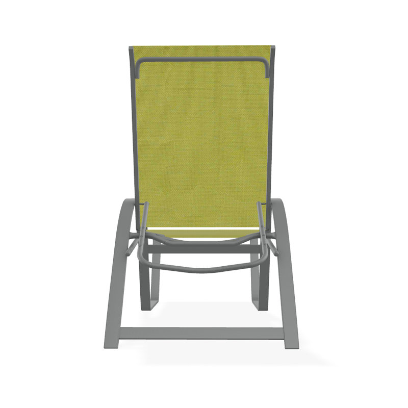 Chaise longue inclinable Holna, Lime 38D Sunbrella®, Graphite texturé