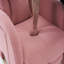 Chaise berçante en tissu avec repose-pieds réglable-420830078