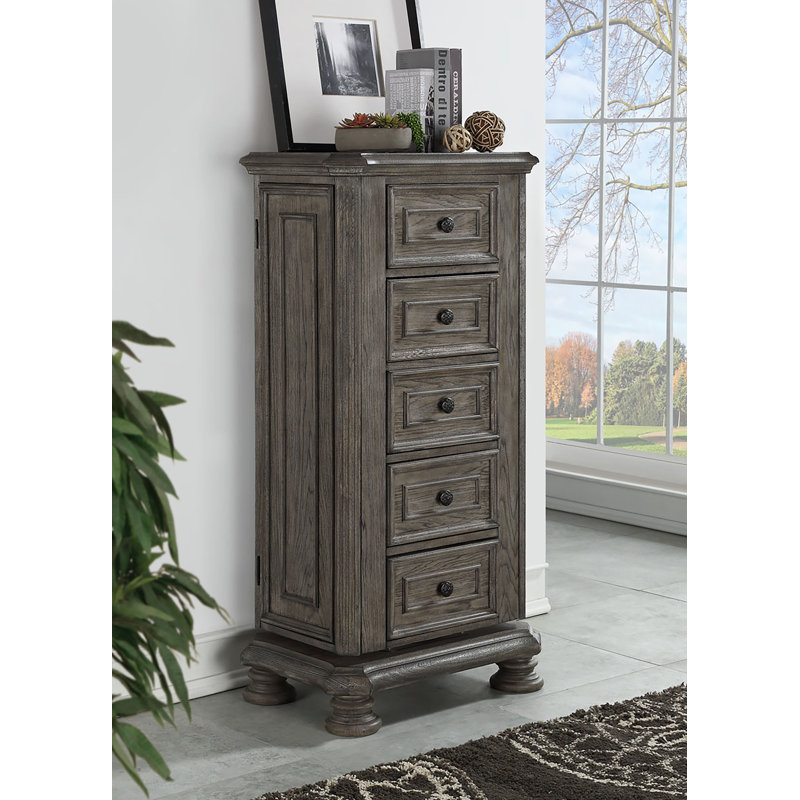 Leavitt Solid Wood 28.25 " W 5 - Drawer Dresser, Brown