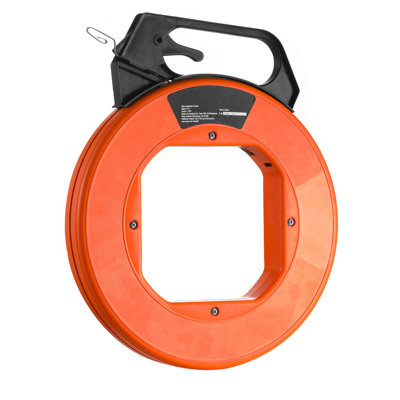 Steel Wire Puller, 240ft, 1/8in, with Enhanced Housing & Handle, Simplified Cable Pulling Device, Adaptable for Wall & Electrical Conduit Wiring, Insulated