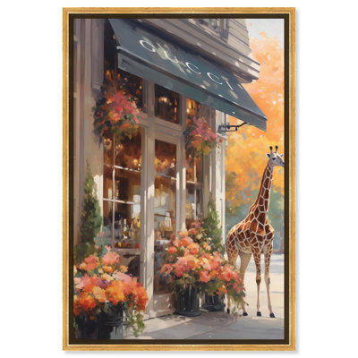 Giraffe Storefront Fashion Designer Wall Art by Art Remedy