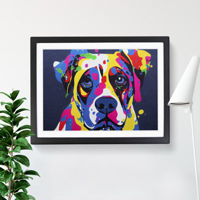 XH1022-6599X Dog Vol.3 Abstract - Single Picture Frame Painting