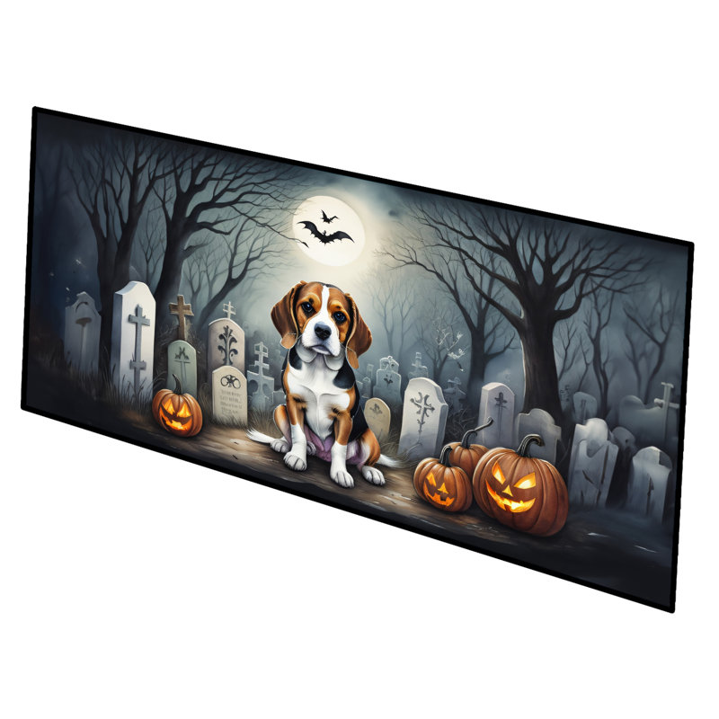 Beagle Spooky Halloween Runner Mat 28x58