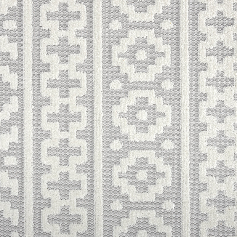 Tapis gris tissé à plat Hezekiel Southwestern, Rectangle 5 pi 3 po x 7 pi 3 po