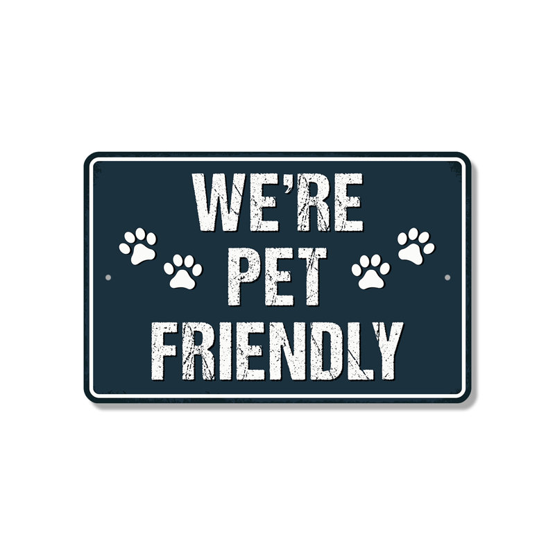 Enseigne en plastique 8 po x 12 po We Pet Pet Street