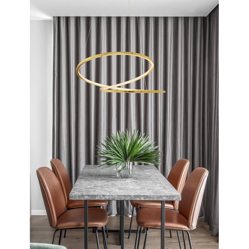 1 - Light Gold LED Unique/Statement Pendant