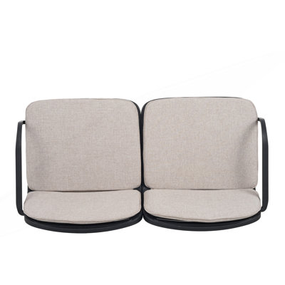 Modern Outdoor Patio Loveseat with Cushion